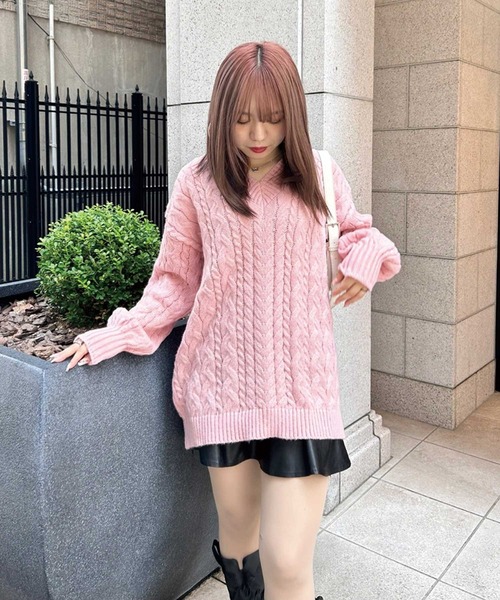 SPIGA（スピーガ）の「Vﾈｯｸﾛﾝｸﾞｹｰﾌﾞﾙﾆｯﾄ（ニット/セーター）」 - WEAR