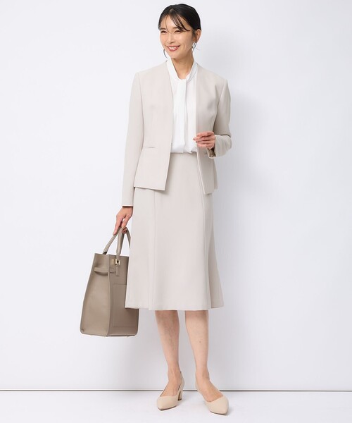 23区(ニジュウサンク)の「【洗える】バックサテンアムンゼン ボウタイ付き ブラウス(シャツ/ブラウス・レディース・ホワイト系/ネイビー系/ピンク系・48/44/50/46)」の6枚目の写真