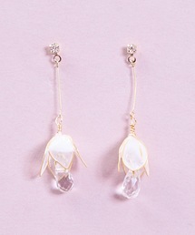 Zoule ゾーラ:sheer drop floewr　ピアス