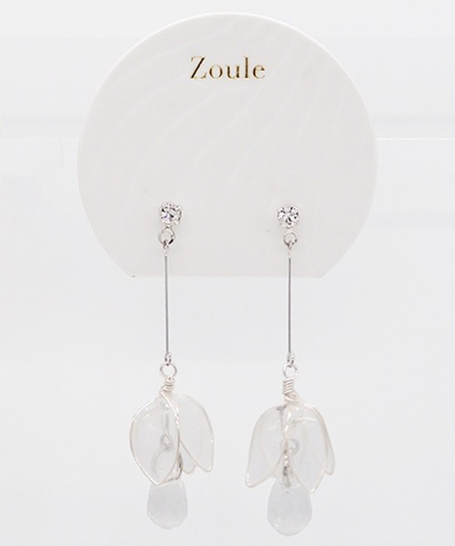 Zoule(ゾーラ)の「Zoule ゾーラ:sheer drop floewr ピアス(ピアス(両耳用)・レディース・ゴールド/シルバー・FREE)」の5枚目の写真