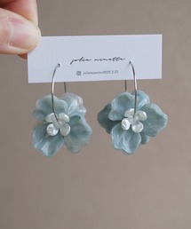 CERCA（チェルカ）の「jolie minette/フラワー シルバー フープピアス（ピアス（両耳用））」