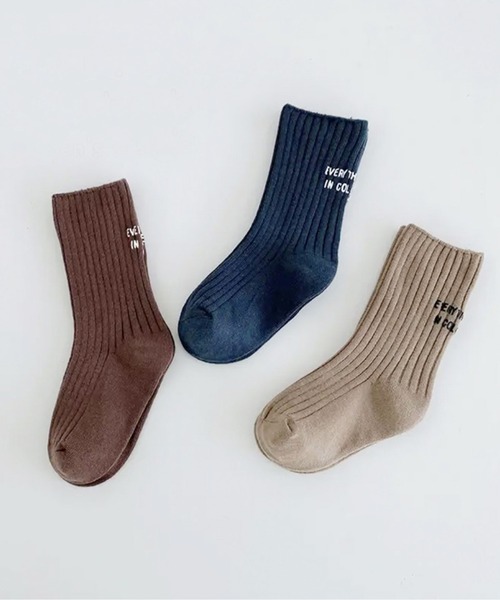 Bambin(ボンバン)の「【 Bambin / ボンバン 】 バックロゴ リブ カラー ソックス 《 3足セット 》(ソックス/靴下・キッズ・B/A/C・L/XL/M)」の2枚目の写真
