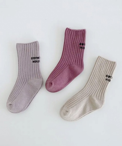 Bambin(ボンバン)の「【 Bambin / ボンバン 】 バックロゴ リブ カラー ソックス 《 3足セット 》(ソックス/靴下・キッズ・B/A/C・L/XL/M)」の3枚目の写真