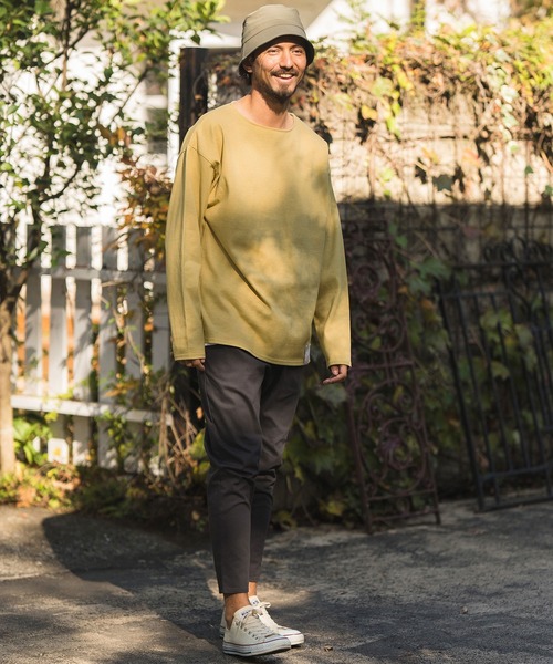 CAMBIO(カンビオ)の「mlt4582-Boat Neck Long Sleeve Cut sew ボートネック カットソー(Tシャツ/カットソー・メンズ・ブルー/マスタード/ホワイト/スモークグレー・M/L)」の7枚目の写真