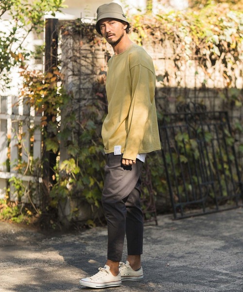 CAMBIO(カンビオ)の「mlt4582-Boat Neck Long Sleeve Cut sew ボートネック カットソー(Tシャツ/カットソー・メンズ・ブルー/マスタード/ホワイト/スモークグレー・M/L)」の8枚目の写真
