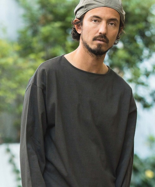 CAMBIO(カンビオ)の「mlt4582-Boat Neck Long Sleeve Cut sew ボートネック カットソー(Tシャツ/カットソー・メンズ・ブルー/マスタード/ホワイト/スモークグレー・M/L)」の17枚目の写真