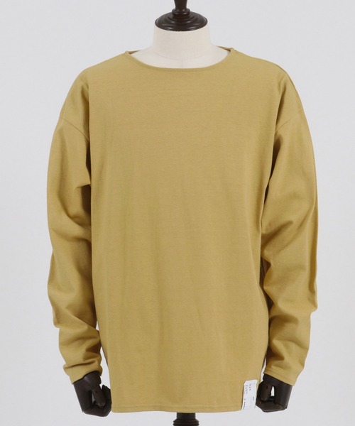 CAMBIO(カンビオ)の「mlt4582-Boat Neck Long Sleeve Cut sew ボートネック カットソー(Tシャツ/カットソー・メンズ・ブルー/マスタード/ホワイト/スモークグレー・M/L)」の22枚目の写真