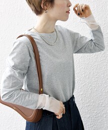 SHIPS any | SHIPS any:〈洗濯機可能〉レイヤード スリーブメッシュ プルオーバー(Tシャツ/カットソー)