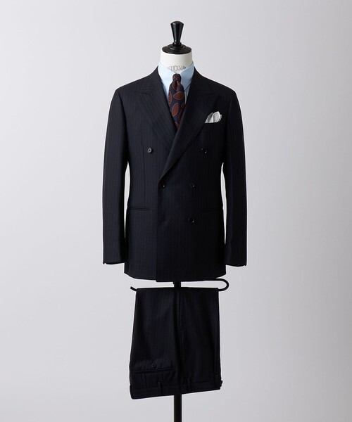 ペンシル ストライプ 6ボタン スーツ S-MODEL（スーツセット  