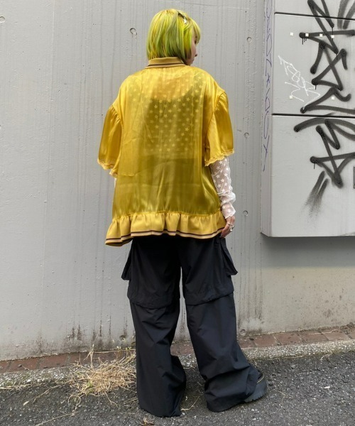 Candy Stripper(キャンディストリッパー)の「SHINY POLO トップス(ポロシャツ・レディース・イエロー/オフホワイト/ブラック・2)」の21枚目の写真
