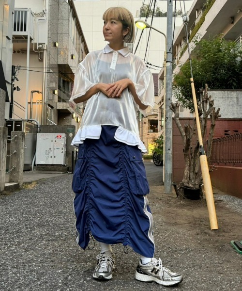 Candy Stripper(キャンディストリッパー)の「SHINY POLO トップス(ポロシャツ・レディース・イエロー/オフホワイト/ブラック・2)」の15枚目の写真