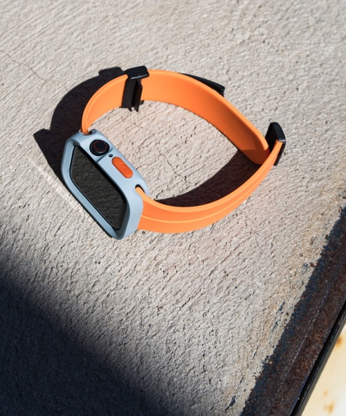 zandy（ズィーアンドワイ）の「zandy ズィーアンドワイ Apple Watch ケース＆ベルトセット マットタイプ【スクエアソフトフレーム】 アップルウォッチカバー& シリコンループバンド /// set2（デジタル腕時計・メンズ・ブラック×グレー/ピンク/グリーン/グレイッシュブルー/ホワイト×シルバー/オレンジ/ネイビー/シルバー×ブラック/ブルーグレー/シルバー×ブルー/ミント/オレンジ系その他・S/M）」の10枚目の写真