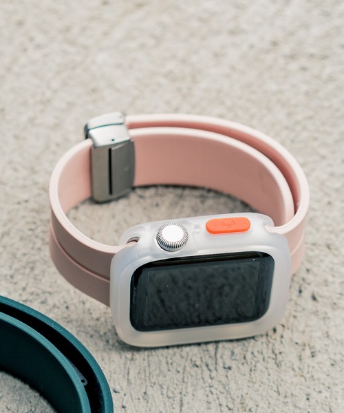 zandy ズィーアンドワイ Apple Watch ケース＆ベルトセット マットタイプ【スクエアソフトフレーム】 アップルウォッチカバー& シリコンループバンド // set2（デジタル腕時計）｜zandy（ズィーアンドワイ） 4,799円