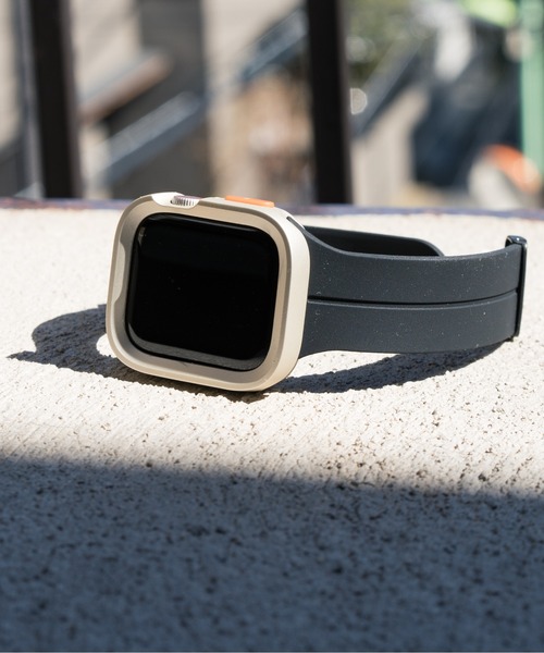 zandy（ズィーアンドワイ）の「zandy ズィーアンドワイ Apple Watch ケース＆ベルトセット マットタイプ【スクエアソフトフレーム】 アップルウォッチカバー& シリコンループバンド /// set2（デジタル腕時計・メンズ・ブラック×グレー/ピンク/グリーン/グレイッシュブルー/ホワイト×シルバー/オレンジ/ネイビー/シルバー×ブラック/ブルーグレー/シルバー×ブルー/ミント/オレンジ系その他・S/M）」の11枚目の写真