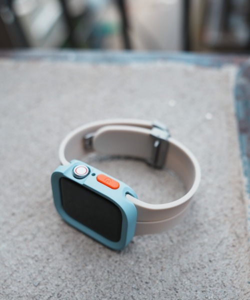 zandy（ズィーアンドワイ）の「zandy ズィーアンドワイ Apple Watch ケース＆ベルトセット マットタイプ【スクエアソフトフレーム】 アップルウォッチカバー& シリコンループバンド /// set2（デジタル腕時計・メンズ・ブラック×グレー/ピンク/グリーン/グレイッシュブルー/ホワイト×シルバー/オレンジ/ネイビー/シルバー×ブラック/ブルーグレー/シルバー×ブルー/ミント/オレンジ系その他・S/M）」の12枚目の写真