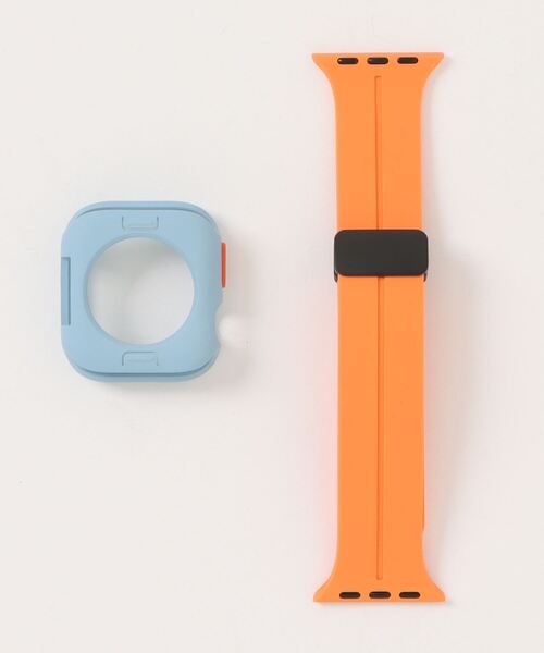 zandy（ズィーアンドワイ）の「zandy ズィーアンドワイ Apple Watch ケース＆ベルトセット マットタイプ【スクエアソフトフレーム】 アップルウォッチカバー& シリコンループバンド /// set2（デジタル腕時計・メンズ・ブラック×グレー/ピンク/グリーン/グレイッシュブルー/ホワイト×シルバー/オレンジ/ネイビー/シルバー×ブラック/ブルーグレー/シルバー×ブルー/ミント/オレンジ系その他・S/M）」の15枚目の写真