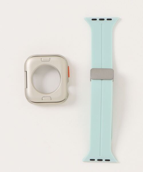 zandy（ズィーアンドワイ）の「zandy ズィーアンドワイ Apple Watch ケース＆ベルトセット マットタイプ【スクエアソフトフレーム】 アップルウォッチカバー& シリコンループバンド /// set2（デジタル腕時計・メンズ・ブラック×グレー/ピンク/グリーン/グレイッシュブルー/ホワイト×シルバー/オレンジ/ネイビー/シルバー×ブラック/ブルーグレー/シルバー×ブルー/ミント/オレンジ系その他・S/M）」の16枚目の写真