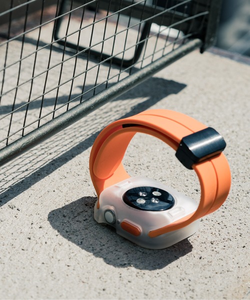 zandy（ズィーアンドワイ）の「zandy ズィーアンドワイ Apple Watch ケース＆ベルトセット マットタイプ【スクエアソフトフレーム】 アップルウォッチカバー& シリコンループバンド /// set2（デジタル腕時計・メンズ・ブラック×グレー/ピンク/グリーン/グレイッシュブルー/ホワイト×シルバー/オレンジ/ネイビー/シルバー×ブラック/ブルーグレー/シルバー×ブルー/ミント/オレンジ系その他・S/M）」の22枚目の写真