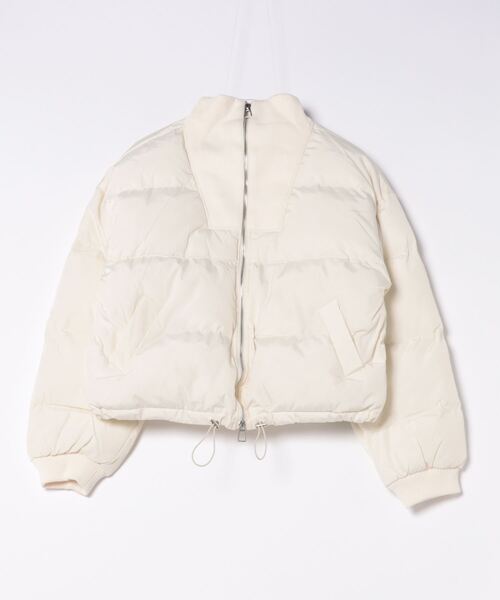 wee9s（ウィークス）の「zip high neck fake down coat / ジップハイネックフェイクダウンコート（ダウンジャケット/コート・レディース・アイボリー/ブラック/ベージュ・FREE）」の18枚目の写真