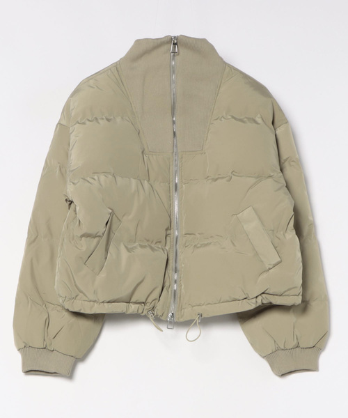 wee9s（ウィークス）の「zip high neck fake down coat / ジップハイネックフェイクダウンコート（ダウンジャケット/コート・レディース・アイボリー/ブラック/ベージュ・FREE）」の20枚目の写真