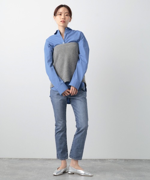 BARNYARDSTORM（バンヤードストーム）の「2WAYニットビスチェ兼ミニスカート（スカート・レディース・ホワイト/グレー・FREE）」の14枚目の写真