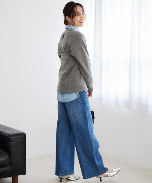 BARNYARDSTORM（バンヤードストーム）の「2WAYニットビスチェ兼ミニスカート（スカート・レディース・ホワイト/グレー・FREE）」の5枚目の写真