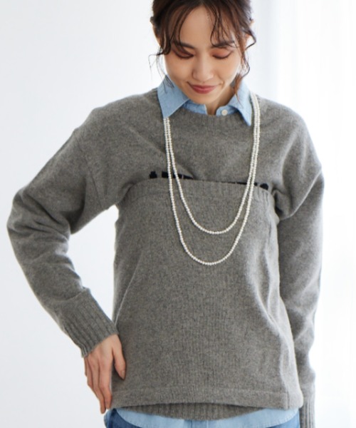 BARNYARDSTORM（バンヤードストーム）の「2WAYニットビスチェ兼ミニスカート（スカート・レディース・ホワイト/グレー・FREE）」の7枚目の写真