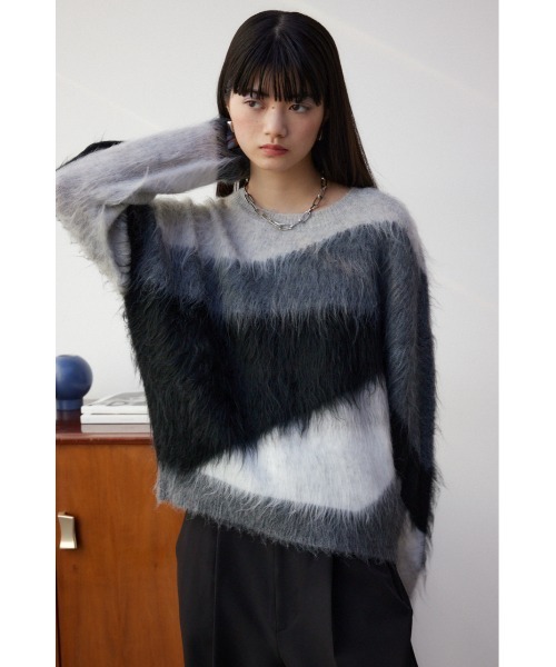AZUL by moussy(アズールバイマウジー)の「シャギー柄ニット(ニット/セーター・レディース・その他2/その他3/マルチ・FREE)」の5枚目の写真