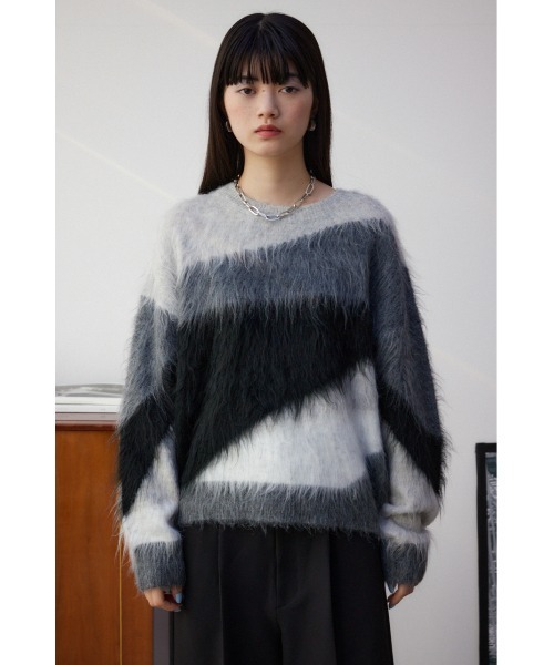 AZUL by moussy(アズールバイマウジー)の「シャギー柄ニット(ニット/セーター・レディース・その他2/その他3/マルチ・FREE)」の7枚目の写真