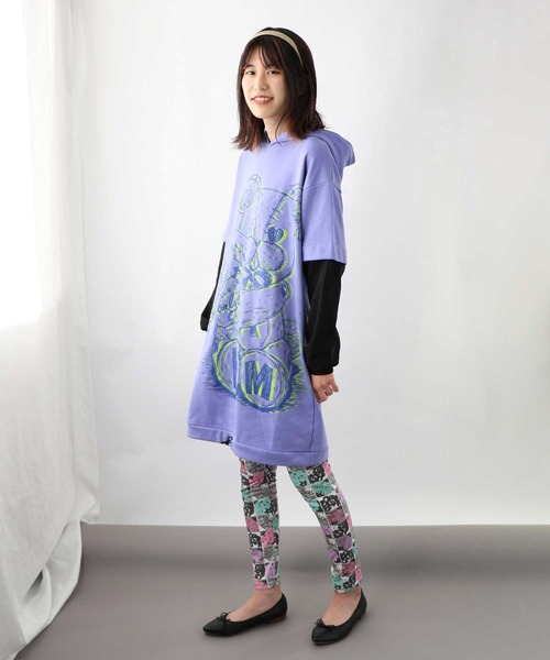 ScoLar（スカラー）の「133749：スカラーちゃんor花柄パッチワーク 吸湿発熱レギンス（レギンス/スパッツ・レディース・オートミール/ベージュ・M）」の9枚目の写真