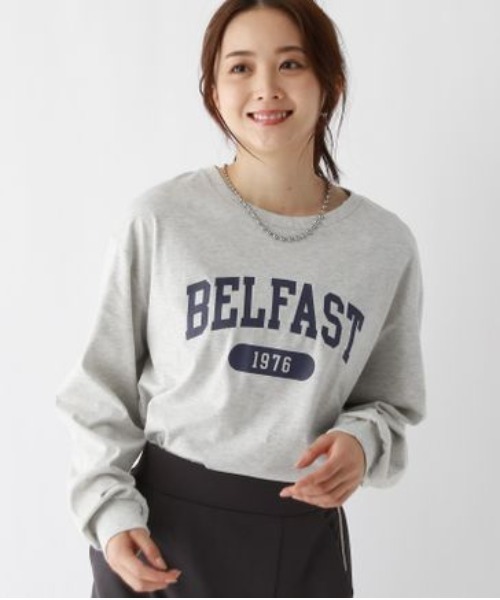 GLOBAL WORK（グローバルワーク）の「ヘビロッTEEプリント長袖/975604（Tシャツ/カットソー・レディース・杢グレー/スミクロ/ホワイト系その他3/ホワイト系その他4/ホワイト系その他5/ホワイト系その他6・MEDIUM/LARGE）」の6枚目の写真