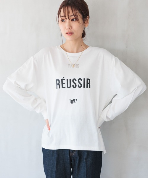 GLOBAL WORK（グローバルワーク）の「ヘビロッTEEプリント長袖/975604（Tシャツ/カットソー・レディース・杢グレー/スミクロ/ホワイト系その他3/ホワイト系その他4/ホワイト系その他5/ホワイト系その他6・MEDIUM/LARGE）」の4枚目の写真