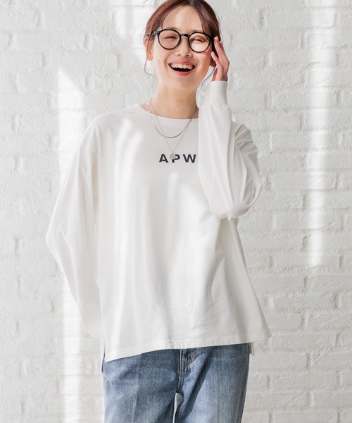 GLOBAL WORK（グローバルワーク）の「ヘビロッTEEプリント長袖/975604（Tシャツ/カットソー・レディース・杢グレー/スミクロ/ホワイト系その他3/ホワイト系その他4/ホワイト系その他5/ホワイト系その他6・MEDIUM/LARGE）」の7枚目の写真