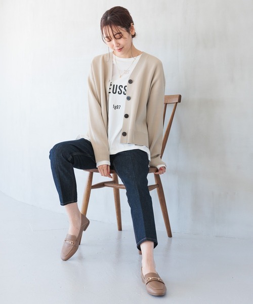 GLOBAL WORK（グローバルワーク）の「ヘビロッTEEプリント長袖/975604（Tシャツ/カットソー・レディース・杢グレー/スミクロ/ホワイト系その他3/ホワイト系その他4/ホワイト系その他5/ホワイト系その他6・MEDIUM/LARGE）」の14枚目の写真