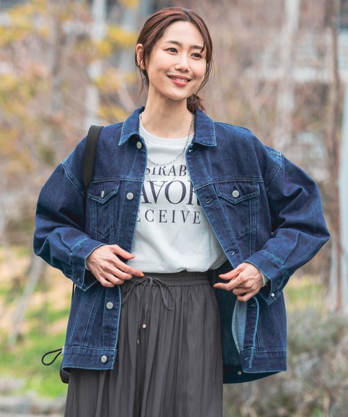 GLOBAL WORK（グローバルワーク）の「ヘビロッTEEプリント長袖/975604（Tシャツ/カットソー・レディース・杢グレー/スミクロ/ホワイト系その他3/ホワイト系その他4/ホワイト系その他5/ホワイト系その他6・MEDIUM/LARGE）」の17枚目の写真