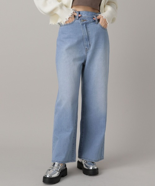 FOREVER 21（フォーエバー トゥエンティーワン）の「【2024SS】クロスウェストワイドデニム（デニムパンツ・レディース・ブラック/ブルー・SMALL/MEDIUM）」の19枚目の写真