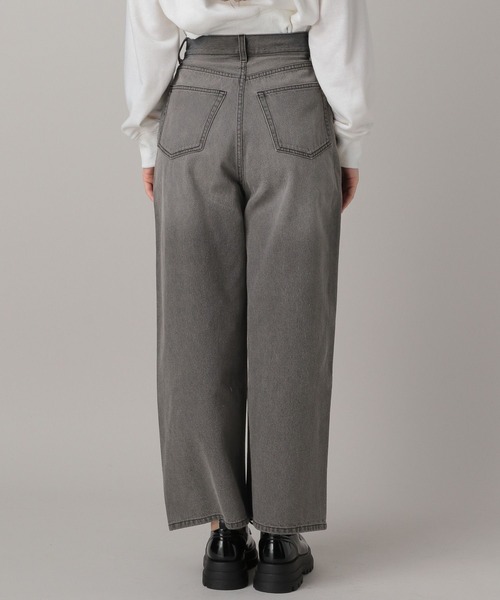 FOREVER 21（フォーエバー トゥエンティーワン）の「【2024SS】クロスウェストワイドデニム（デニムパンツ・レディース・ブラック/ブルー・SMALL/MEDIUM）」の3枚目の写真