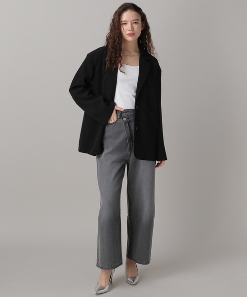 FOREVER 21（フォーエバー トゥエンティーワン）の「【2024SS】クロスウェストワイドデニム（デニムパンツ・レディース・ブラック/ブルー・SMALL/MEDIUM）」の13枚目の写真