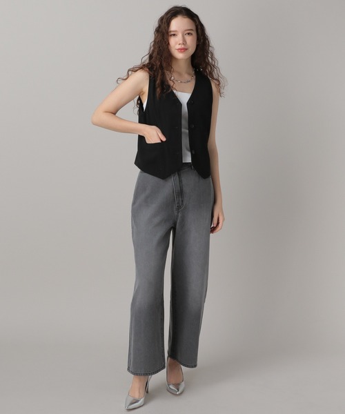 FOREVER 21（フォーエバー トゥエンティーワン）の「【2024SS】クロスウェストワイドデニム（デニムパンツ・レディース・ブラック/ブルー・SMALL/MEDIUM）」の12枚目の写真