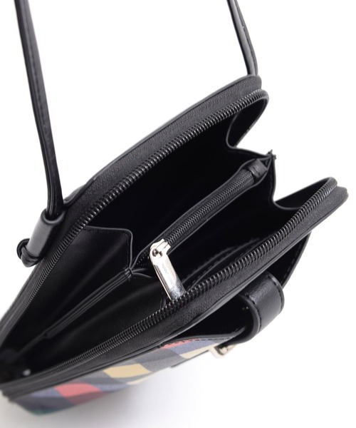 Arnold Palmer（アーノルドパーマー）の「パーマーチェック スマホショルダー（ショルダーバッグ・レディース・ベージュ/ブラック・F）」の4枚目の写真