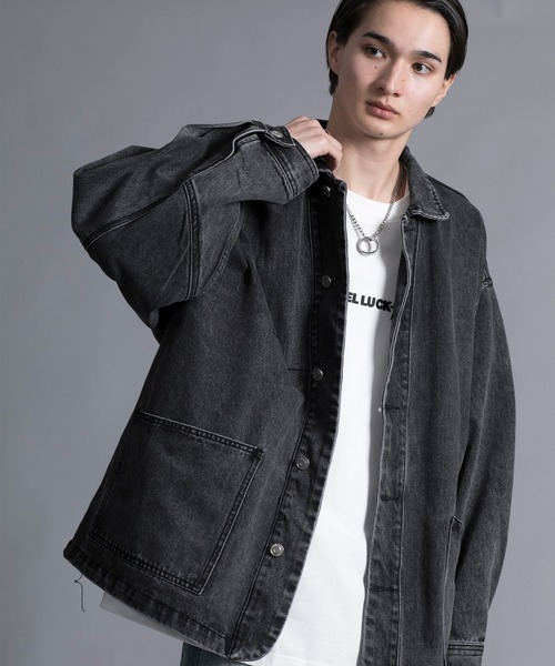 【セール】【aimoha neo】VINTAGE PROCESSED LOOSE FIT JACKET（シャツ/ブラウス）｜aimoha（アイモハ）