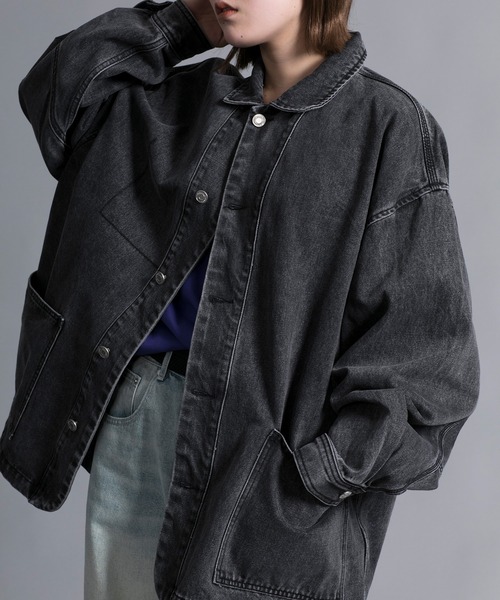 aimoha(アイモハ)の「【aimoha neo】VINTAGE PROCESSED LOOSE FIT JACKET(シャツ/ブラウス・メンズ・ダークグレー/ネイビー・XX-LARGE/XXX-LARGE/XXXX-LARGE/XXXXX-LARGE)」の13枚目の写真