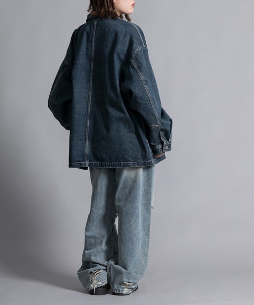 aimoha(アイモハ)の「【aimoha neo】VINTAGE PROCESSED LOOSE FIT JACKET(シャツ/ブラウス・メンズ・ダークグレー/ネイビー・XX-LARGE/XXX-LARGE/XXXX-LARGE/XXXXX-LARGE)」の17枚目の写真