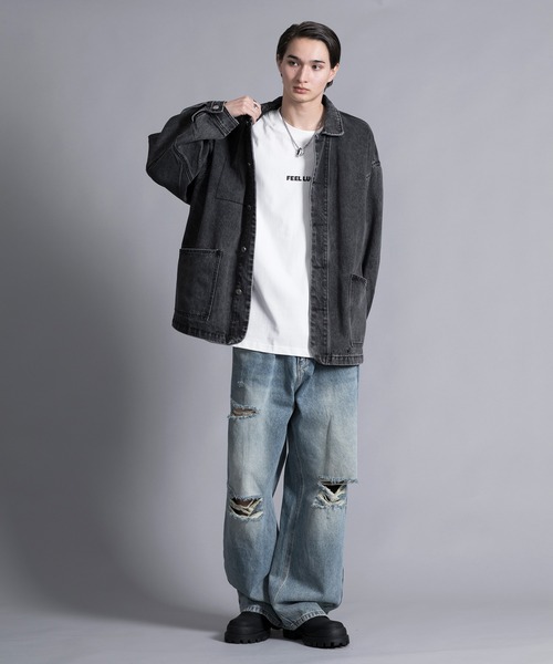 aimoha(アイモハ)の「【aimoha neo】VINTAGE PROCESSED LOOSE FIT JACKET(シャツ/ブラウス・メンズ・ダークグレー/ネイビー・XX-LARGE/XXX-LARGE/XXXX-LARGE/XXXXX-LARGE)」の3枚目の写真