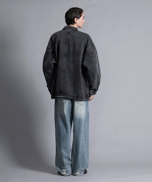 aimoha(アイモハ)の「【aimoha neo】VINTAGE PROCESSED LOOSE FIT JACKET(シャツ/ブラウス・メンズ・ダークグレー/ネイビー・XX-LARGE/XXX-LARGE/XXXX-LARGE/XXXXX-LARGE)」の7枚目の写真