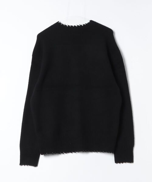 ALLSAINTS（オールセインツ）の「TIAGO CIRCULAR LOGO BRUSHED CREW JUMPER | TIAGO サーキュラー ロゴ ブラッシュド クルー ニット・セーター（ニット/セーター・メンズ・ブラック・S/M/L/XS）」の5枚目の写真