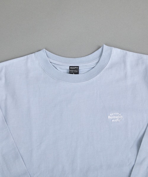VIBGYOR(ヴィブジョー)の「ヘヴィウェイト天竺 刺繍 長袖 クルーネック(Tシャツ/カットソー・メンズ・ホワイト/サックスブルー/ブラック・MEDIUM/LARGE)」の16枚目の写真