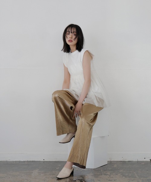 LIAN(リアン)の「メタリックプリーツパンツ(その他パンツ・レディース・ゴールド/ブラック/シルバー・FREE)」の7枚目の写真