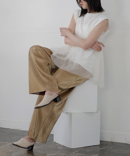 LIAN(リアン)の「メタリックプリーツパンツ(その他パンツ・レディース・ゴールド/ブラック/シルバー・FREE)」の9枚目の写真