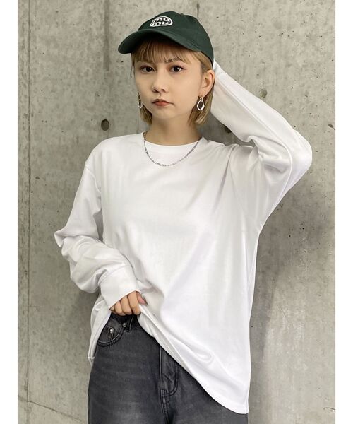 MURUA（ムルーア）の「GROW FLOWER ロンT（Tシャツ/カットソー・レディース・ブラック/ホワイト・FREE）」の4枚目の写真